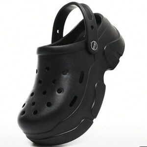 Sporto Black Womens Slip-On Clog Sandals